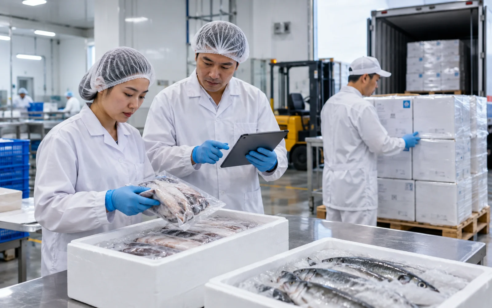Seafood export preparation for international requirements